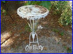 For Repair Iron and Tole Metal Flowers Side Table Plant Stand Detached Top
