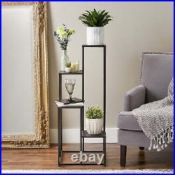 Four-Tier Modern Black Metal Plant Stand or Display Unit
