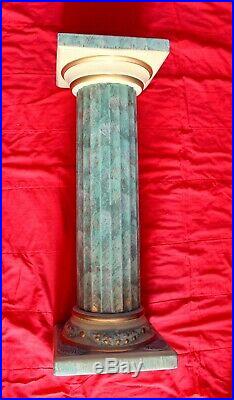 French Vintage Metal pedestal column plant/lamp stand bust 80 CM High