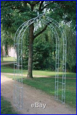 G2400 Galvanized Large Rose archway made of solid 0 3/8in Steel, Handmade