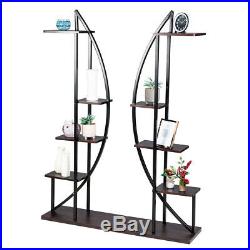 GOOD LIFE 5-Tier Plant Stand Pack of 2, Multi-Purpose Curved Display Shelf Bonsa