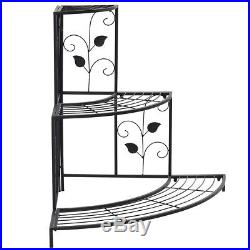 Giantex 3 Tier Plant Stand Floral Corner Metal Flower Pot Rack Stair-step Style