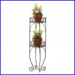 Gifts & Decor Scrolled Metal 2 Tier Planter Plant Stand Shelf Unit. Best Price