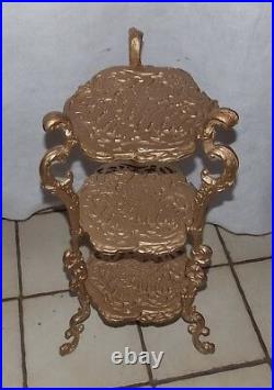 Gold Metal 3 Tier Plant Stand / Side Table (RP-PS230)