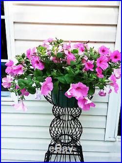 Gorgeous Vintage Look Fancy Very Tall 48 Wrought Iron Planter Metal Plant Stand