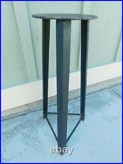 Hand Forged Iron Tripod Hammer Table Pedestal Plant Stand Stool Metal Industrial