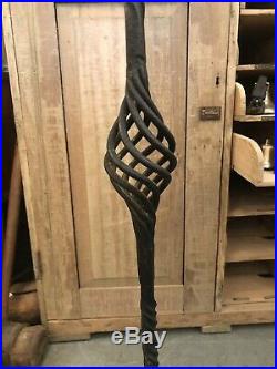 Hand Forged Wrought Iron Tripod Plant Stand with Hand Hammered Brass Planter