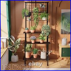Hanging Plant Stand Indoor with 3 Tiers Metal Tall Plant Stand with Hanging