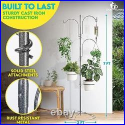 Hanging Plant Stand Indoor with Base Stylish Bird Feeder Stand for Outside