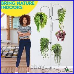 Hanging Plant Stand Indoor with Base Stylish Bird Feeder Stand for Outside
