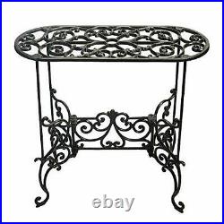 Heavy Duty Cast Iron Potted Plant Stand Rectangle Stand(57.5l56h23.5wcm)