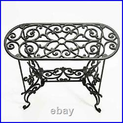 Heavy Duty Cast Iron Potted Plant Stand Rectangle Stand(57.5l56h23.5wcm)