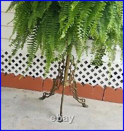 Heavy Duty Solid Brass Fern Potted Plant Stand Flower Pot Holder Planter Rack