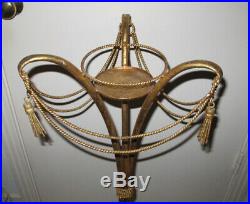 Hollywood Regency Plant Stand with Tassels Beautiful Gold Gilt