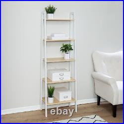 Honey Can Do Wood and Metal A-Frame Ladder Shelf, 5 Tiers