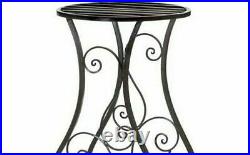 Details about   Hourglass Shaped Plant Stand Metal Scrollwork 3-Plant Holder Display Assembled