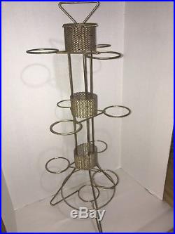 Hull Imperial F1 USA 1950`s MID Century 9 Pot Atomic Metal Plant Stand