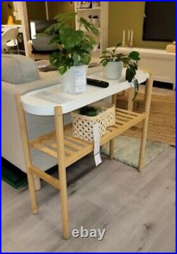 IKEA SATSUMAS Modern Plant stand, Bamboo, Steel-White 27½ 902.581.56 NEW
