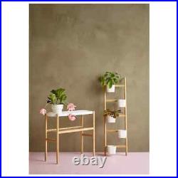 IKEA SATSUMAS Plant stand, bamboo/white 27 ½ FAST SHIPPING