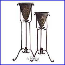 IMAX 1157-2 Acanthus Plant Stands Set of 2 NEW