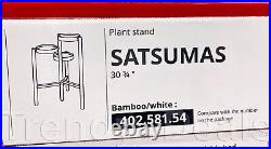 Ikea SATSUMAS Plant Stand Indoor, Bamboo/White, 30 ¾ NEW