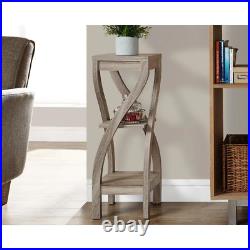 Indoor Plant Stand Accent Side End Table with Shelf Storage Living Room Furniture