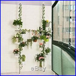 Indoor Plant Stands Spring Double Tension Pole Metal Flower Display Rack Hanger