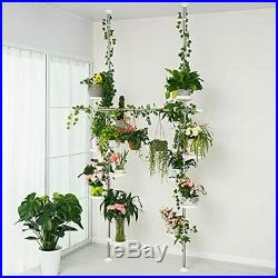 Indoor Plant Stands Spring Double Tension Pole Metal Flower Display Rack Hanger