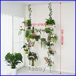 Indoor Plant Storage, FOME Metal Spring Double Pole Stand Corner Flower Display