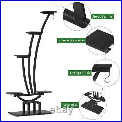 Indoor Potted Plant Stand Flower Bonsai Holder with Hook for Living Room Balcony