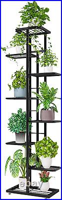 Indoor Tall Metal Plant Stand Multi Tiered 8 Tier 9 Potted Multitiered Iron Narr