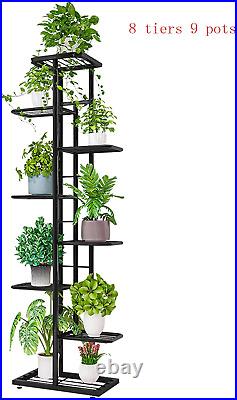 Indoor Tall Metal Plant Stand Multi Tiered 8 Tier 9 Potted Multitiered Iron Narr