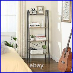 Industrial Plant Stand Vintage Bookcase Ladder Shelving Grey Display Rack Metal