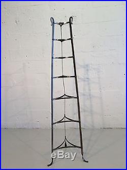 Industrial hand-forged plant stand mixing bowl rack shelf 1930s metal