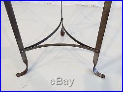Industrial hand-forged plant stand mixing bowl rack shelf 1930s metal