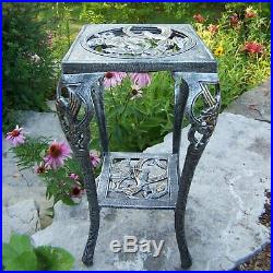 Iron Vintage Table Plant Stand Antique Planter Holder Flower Pot Garden Shelf