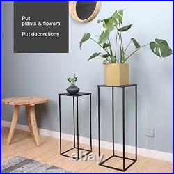 LANPU Tall Pedestal Metal Plant Stands Display Rack Cylinder Tables for Parti
