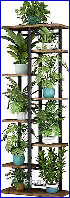 LINZINAR Plant Stand 8 Tier 9 Potted Multiple Flower Pot Holder Shelf Indoor