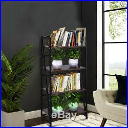 Ladder Shelf 4 Tier Vintage Bookshelf Bookcase Plant Flower Stand Storage Rack