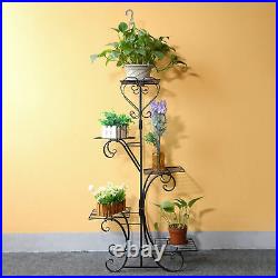 Large 5 Tiers Metal Plant Stand Shelf Garden Flower Rack Flowerpot Holder Decor