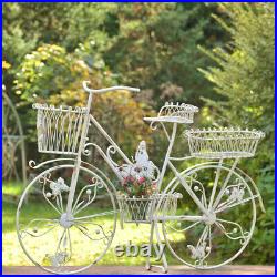Large Metal Butterfly Bicycle Flower Plant Stand