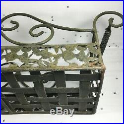 Large Metal Wrought Iron Plant Flower Holder Garden Display Pot Shabby Chic