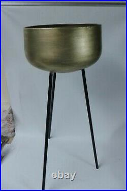 Libra Tall Metal Plant Stands Set of 2 Champagne