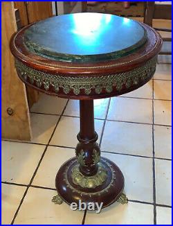 Mahogany Marble Top Plant Stand (RP-PS62)