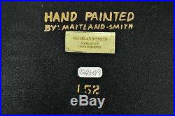 Maitland Smith English Regency Tole Metal Black Gold Pedestal Plant Stand