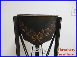 Maitland Smith Metal Adams Piant Decorated Lamp End table Pedetsal Plant Stand