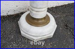 Marble and Bronze Tall Flower Plant Statue Table 5257