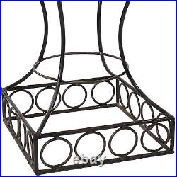 Metal 27 Set of 2 Indoor/Outdoor Metal Shell-Shaped Standing Planter Baskets