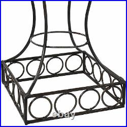 Metal 27 and 31.5 Indoor/Outdoor 2 Metal Shell-Shaped Standing Planter Basket