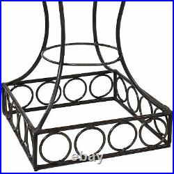Metal 31.5 Set of 2 Indoor/Outdoor Metal Shell-Shaped Standing Planter Baskets
